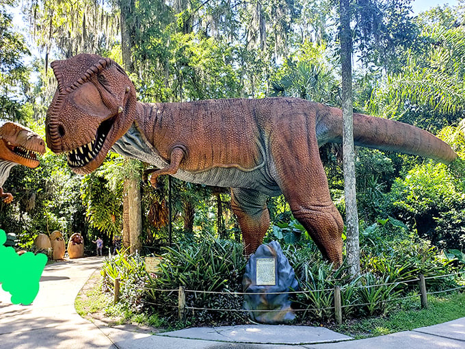 Jurassic jolt! This T-Rex looks ready to star in the next big dinosaur blockbuster.