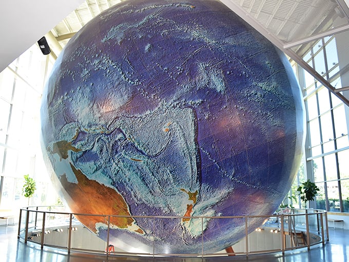 Hold the world in your gaze! This mammoth globe puts a new spin on 