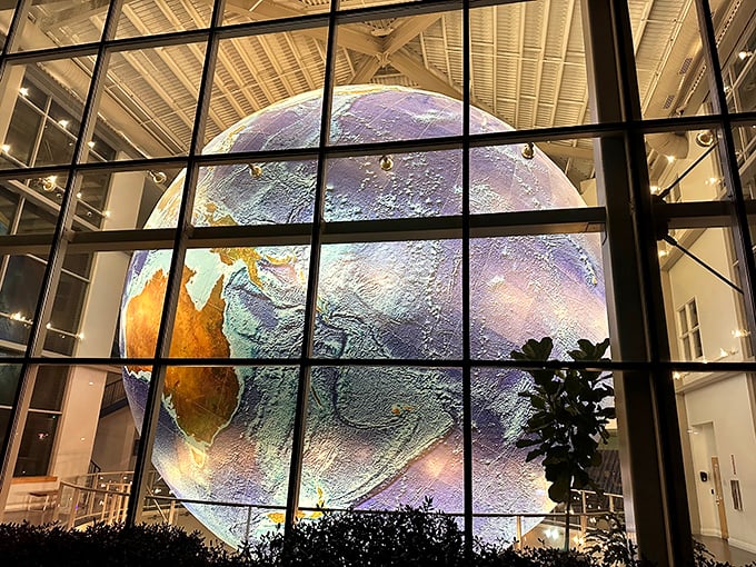 Window to the world or giant marble? Eartha offers a chance to travel the globe without leaving Maine. Talk about an out-of-this-world experience!