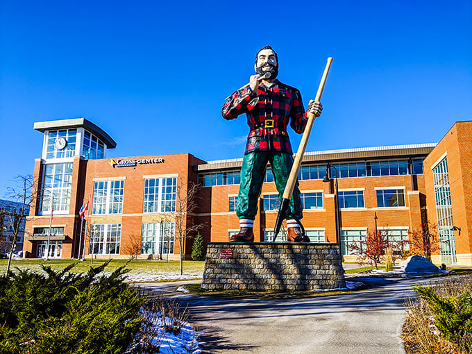 Paul Bunyan: Maine's original big man on campus. This towering lumberjack stands tall, reminding us that in Maine, even the statues have great stature.