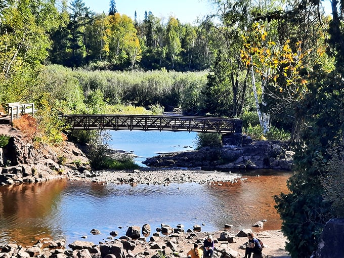 Nature's own waterpark! Gooseberry Falls cascades down like Mother Earth decided to turn on all the taps at once.