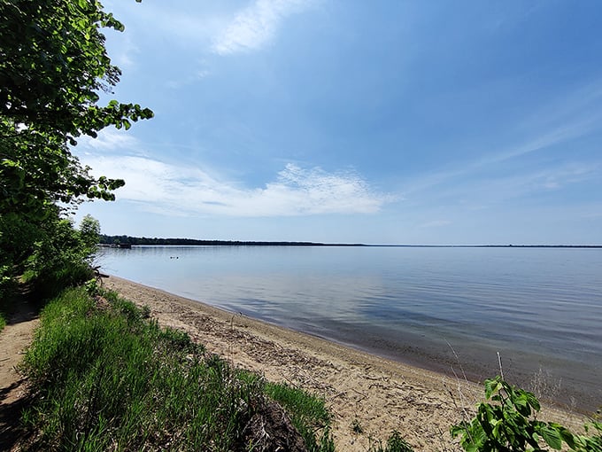 Serenity now! Lake Bemidji's shoreline is nature's answer to a spa day, minus the cucumber slices and hefty bill.