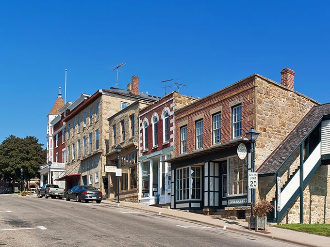 Mineral Point: Cornwall's long-lost American cousin! Winding streets and stone cottages make you feel like you've stumbled into a British period drama.