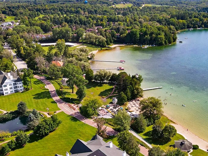 Crystal-clear waters alert! Elkhart Lake is so pristine, you might be tempted to use it as mouthwash. (Don't, though. Fish have feelings too.)