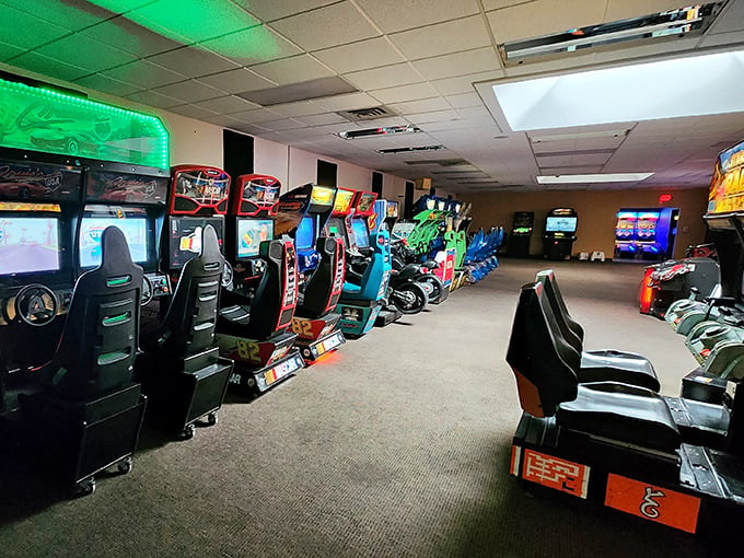 Where joysticks rule and quarters drool. Prepare for a sensory overload of the best kind!