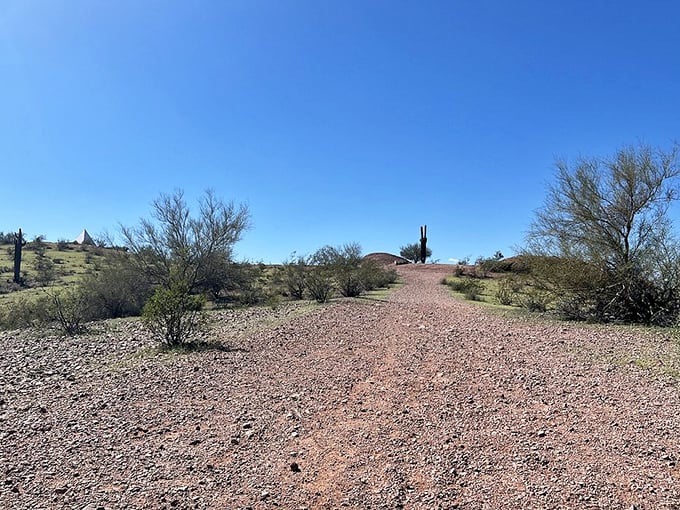 The path less graveled: Papago Park's trails offer a journey through time, space, and really cool rock formations. Comfortable shoes highly recommended!