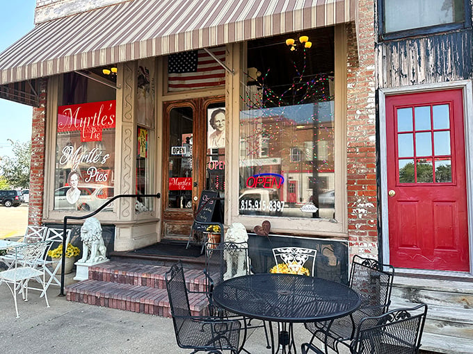 Myrtle's Pie: Step into a time machine of taste! This charming storefront promises pies that could make your grandma jealous.