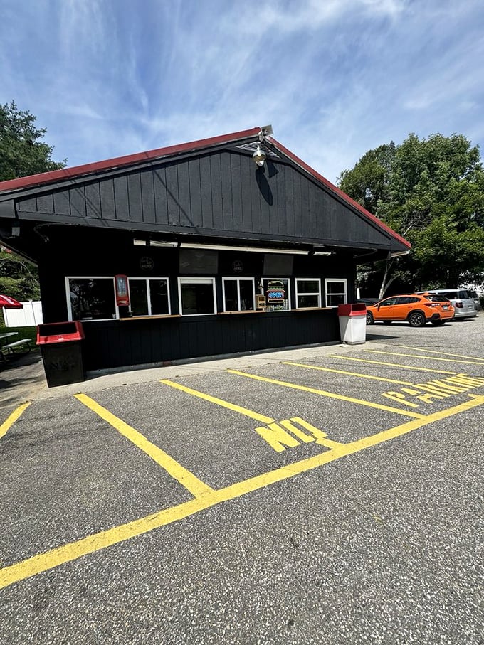 This unassuming green shack in Gorham might look like Paul Bunyan's lunch spot, but it's serving up some of Maine's most mouthwatering burgers and sandwiches. Photo credit: Heather R.