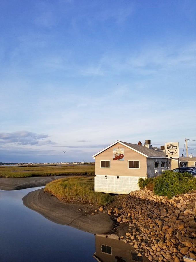 Perched on the edge of a pristine Maine marsh, Billy's Chowder House looks like it was plucked straight from a coastal postcard. Photo credit: DudaKing