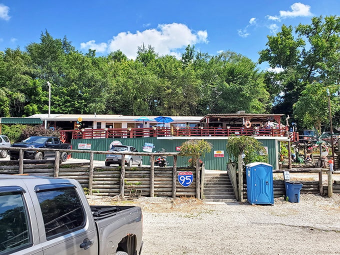 Rustic charm meets riverside dining! Tackle Box 2's exterior promises a laid-back experience where great food and good times flow as freely as the nearby Sandusky River.