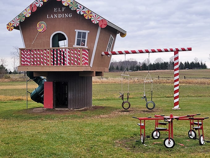 Elf Landing: Where Santa's helpers come for their summer internships. This whimsical treehouse would make even the Keebler elves jealous!