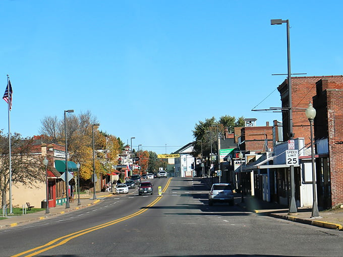 Main Street magic! Cumberland's downtown is like a time machine with a sense of humor - where every storefront tells a story.