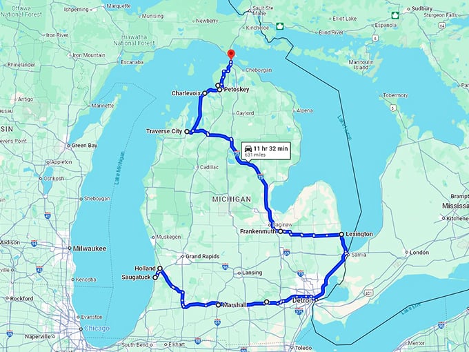 dreamy-michigan-charming-towns map