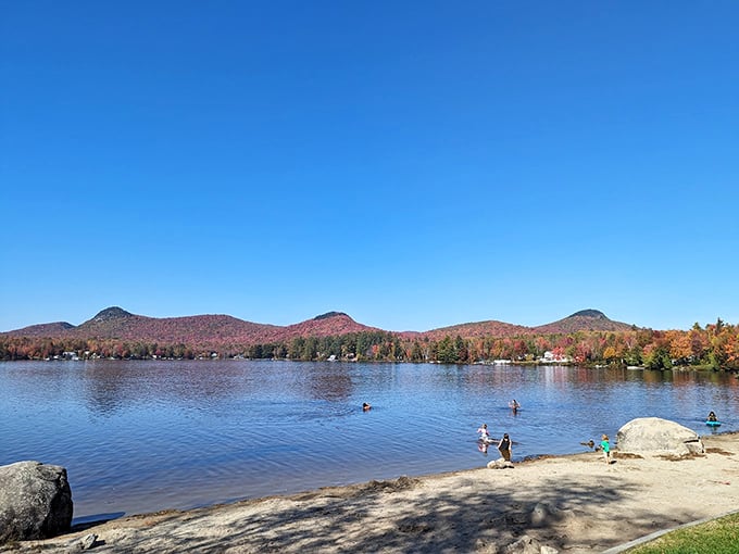 Nature's own infinity pool! Lake Groton stretches out like a mirror, reflecting mountains that seem to say, 