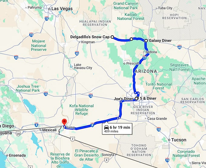 best milkshake spots arizona map