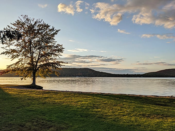 "Nature's IMAX": Lake Dunmore stretches out like a mirror, reflecting mountains and sky. It's Vermont's answer to Hollywood's special effects, only better.