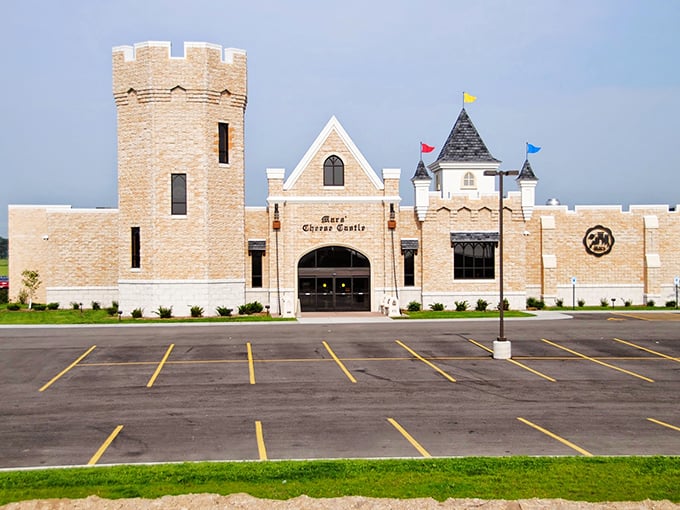 A cheese lover's Camelot! This castle isn't guarding gold, but something far more precious to Wisconsinites – a kingdom of curds and wheels.