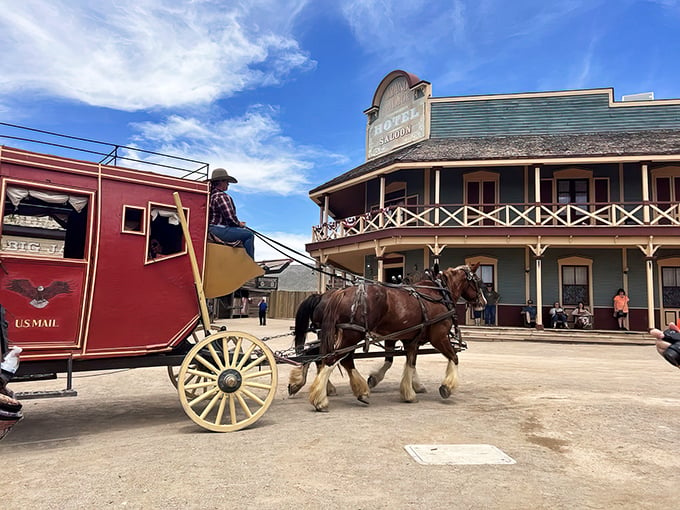 Step into a time machine, folks! This ain't your grandpa's saloon – it's the Grand Palace Hotel, where Western dreams come to life.